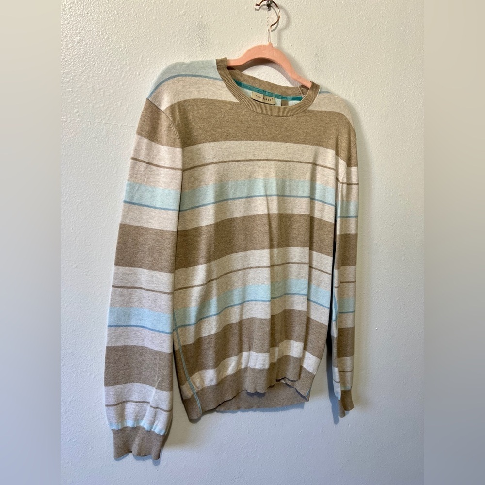 Ted Baker Pull-Over Striped Crewneck Sweater - Size 4/Large - Picture 6 of 11